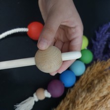 Bee Smart Montessori Ahşap Boncuk Dizme - Ip Geçirme Oyunu Renkli - Waldorf