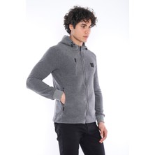 Escetic G3 Melanj Erkek Slimfit Kalın 3 Cepli Kapüşonlu Spor Polar 6703