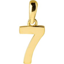 goldkupe 14 Ayar Yedi Rakamı Altın Kolye Ucu 0,50 gr