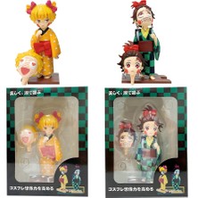 Jelang Anime Figürü Iblis Avcısı Kimetsu Hiçbir Yuukaku-Hen Zenitsu Inosuke Tanjirou Sevimli Oyuncaklar Colengen Aksiyon Figürü Pvc Model Oyuncaklar (Yurt Dışından)