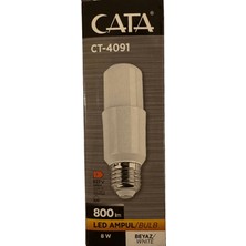Cata CT-4091 8W 6400K (Beyaz Işık) E27 Duylu LED Ampul (8 Adet)