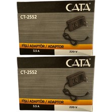 Cata CT-2552 3.5 Amper 220V Fişli Adaptör (2 Adet)