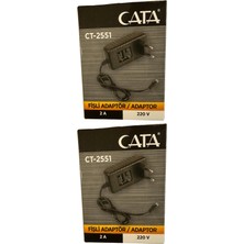 Cata CT-2551 2 Amper 220V Fişli Adaptör (2 Adet)