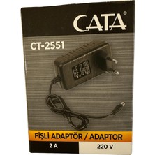 Cata CT-2551 2 Amper 220V Fişli Adaptör (2 Adet)