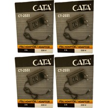 Cata CT-2551 2 Amper 220V Fişli Adaptör (4 Adet)