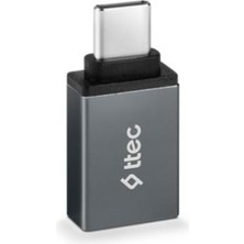 Ttec Type-C To USB 3.0 Dönüştürücü Adaptör, 5 Gbps Veri Aktarım Mini Otg Type C Type-C Dönüştürücü