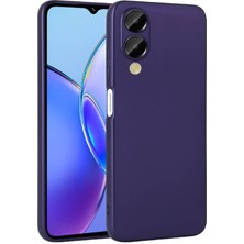 Gpack Vivo Y17S Kılıf Lüx Korumalı Premier Mat Silikon+Nano Lacivert