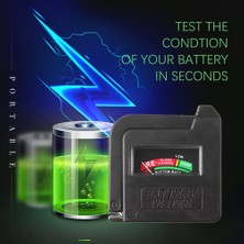 Aa Aaa CD 9V 1.5V Evrensel Düğme Pil Volt Test Cihazı Checker Göstergesi - Siyah (Yurt Dışından)