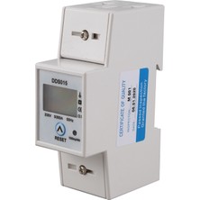 Nanlıy- Din Raylı Tek Fazlı Wattmetre Tüketimi Watt Elektronik Enerji Ölçer Kwh 5-80A 230V Ac 50Hz Sıfırlama Fonksiyonlu (Yurt Dışından)