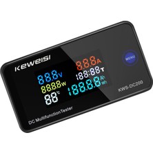 Flyeer Keweısı Dc 0-200 V Voltmetre Ampermetre Kws Güç Enerji Ölçer LED Dijital Dc Wattmetre Elektrik Ölçer, 10A (Yurt Dışından)