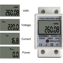 80A 35MM Dın Ray Tek Fazlı Iki Telli LCD Arka Işık Dijital Ekran Tüketimi Enerji Elektrik Sayacı 220V 230V 50Hz 60Hz Yeni (Yurt Dışından)