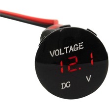 Su Geçirmez LED Dijital Voltmetre Gerilim Dijital Araba Araba Panel Metre 12-24V Kırmızı (Yurt Dışından)