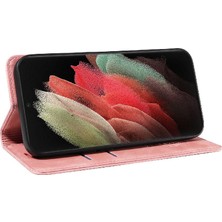 Bdt Shop Samsung Galaxy S21 Ultra 5g Için Folio Cüzdan Pu Deri Manyetik Telefon Kılıfı (Yurt Dışından)