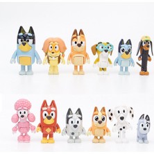 Jelang 12 Adet Bluey Çalma Süresi Anime Aksiyon Figürü Pvc Oyuncaklar Koleksiyon Figürleri Arkadaşlar Hediyeler Için (Yurt Dışından)