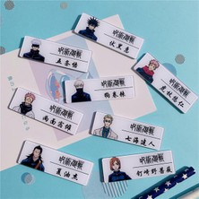 Jelang 1 Adet Moda Anime Jujutsu Kaisen Cosplay Isim Rozetleri Yuji Itadori Gojo Satoru Fushiguro Megumi Akrilik Broş Pins Şekil Oyuncaklar (Yurt Dışından)