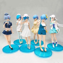 Jelang Yeni 6 Stil 16.5 cm Anime Re: Hayat Sıfır Rem'den Farklı Bir Dünyada Ram Hizmetçi Kız Figürü Pvc Şekil Koleksiyon Model Oyuncaklar (Yurt Dışından)