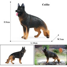 Jelang Oenux Yeni Çiftlik Köpekleri Evcil Hayvan Figürleri Rottweiler Collie Huskie Bulldog Schnauzer Modeli Figürleri Sevimli Ev Dekorasyon Çocuk Oyuncak (Yurt Dışından)