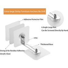 Jelang Oumery Mobilya Dübelleri Duvar Dübelleri, Anti Tip Mobilya Dübelleri Matkap Yok, Bebek Için Yapışkanlı Mobilya Duvar Dübelleri 6 Adet (Yurt Dışından)