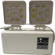 ZBS Elektronik Twinlight-Midi Acil Aydınlatma Armatürü 2X10W-BATARYALI-ACILDE 180 Dak. Aydınlatır