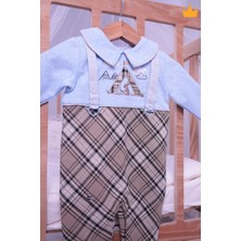 Babyhola Salopet Görünümlü Erkek Bebek Tulum 12615