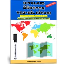 Enine Boyuna Eğitim Kıtaları ve Okyanusları Öğreten Yaz-Sil Kitabı