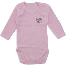 Bebelop  Bebek Raporlu Çıtçıtlı Kuzu Armalı Uzun Kol Body Zıbın Badi