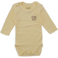 Bebelop  Bebek Raporlu Çıtçıtlı Kuzu Armalı Uzun Kol Body Zıbın Badi