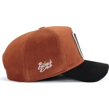 BlackBörk V1 Baseball Boss - 4sb Kod Logolu Unisex Camel-Lacivert Siperli Şapka (Cap)