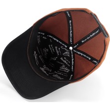 BlackBörk V1 Baseball Boss - 4sb Kod Logolu Unisex Camel-Lacivert Siperli Şapka (Cap)