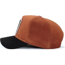 BlackBörk V1 Baseball Boss - 4sb Kod Logolu Unisex Camel-Lacivert Siperli Şapka (Cap)