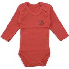 Bebelop  Bebek Raporlu Çıtçıtlı Kuzu Armalı Uzun Kol Body Zıbın Badi