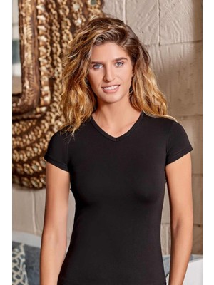 Berrak 2132 Bayan V Yaka Kısa Kol Atlet 10 Adet