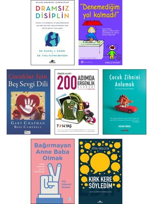 Kuraldışı Yayınevi – Dramsız Disiplin + Denemediğim Yol Kalmadı + Çocuklar İçin Beş Sevgi Dili + 200 Adımda Ergenlik + Çocuk Zihnini Anlamak + Bağırmayan Anne Baba Olmak + Kırk Kere Söyledim / 7 Kitap