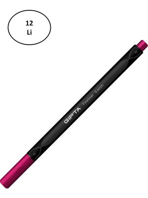 Gıpta Fınelıner Kalem 0,4 mm Bordo K600014 12'li