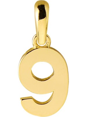 goldkupe 14 Ayar Dokuz Rakamı Altın Kolye Ucu 0,57 gr