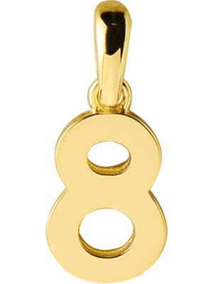 goldkupe 14 Ayar Sekiz Rakamı Altın Kolye Ucu 0,60 gr