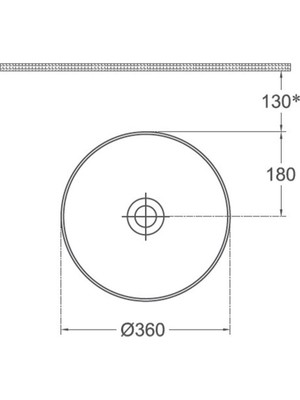 Isvea Infinity Tezgah Üzeri Lavabo 36CM Mat Beyaz