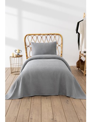 Denizli Concept Waffle Tek Kişilik Pike Seti Gri