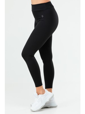 Speedlife Siyah Slim Fit Düz Dar Paça Kadın Tayt - ST0034