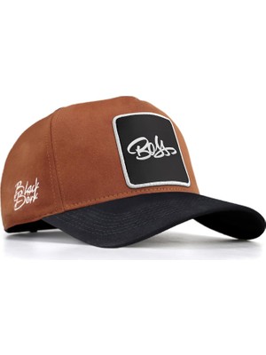 Black Börk Blackbörk V1 Baseball Boss - 4sb Kod Logolu Unisex Camel-Lacivert Siperli Şapka (Cap)