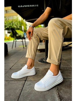 Chekich CH979 Santoni Crt Spor Erkek Ayakkabı Beyaz