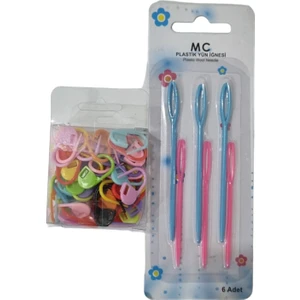 Erdoğan Hobi Yün Iğnesi Seti Yün Iğnesi Ilmek Belirleyici Set Örgü Seti Örgü Iğnesi Set Iğne Plastik Iğne Seti