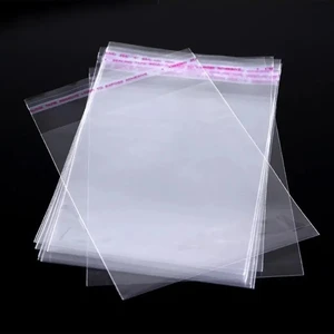 10X20 cm Bantlı Şeffaf Jelatin Poşet 100'LÜ