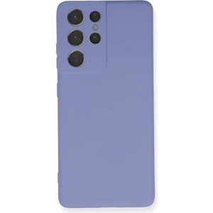 Samsung Galaxy S21 Ultra Kılıf Nano Içi Kadife  Silikon - Lila 300099