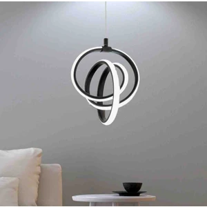 St Aydınlatma Ribella Mutfak,Antre,Hol İçin Siyah Modern Avize Beyaz Led