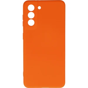 Samsung Galaxy S21 Kılıf Nano Içi Kadife  Silikon - Turuncu 300099