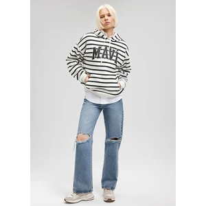 Logo Baskılı Beyaz Sweatshirt