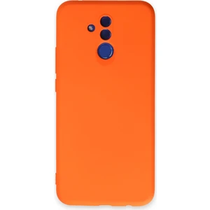 Huawei Mate 20 Lite Kılıf Nano Içi Kadife  Silikon - Turuncu 300099