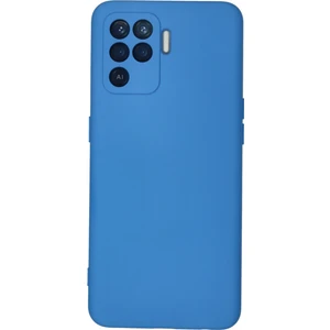 Oppo Reno 5 Lite Kılıf Nano Içi Kadife  Silikon - Mavi 300099