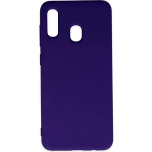 Samsung Galaxy A30 Kılıf Nano Içi Kadife  Silikon - Mor 300099